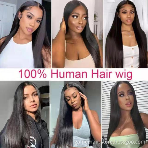 Wholesale  Unprocessed Raw Remy Lace Frontal Wig Virgin Cuticle Aligned Peruvian Human Hair Front Lace Front Wigs